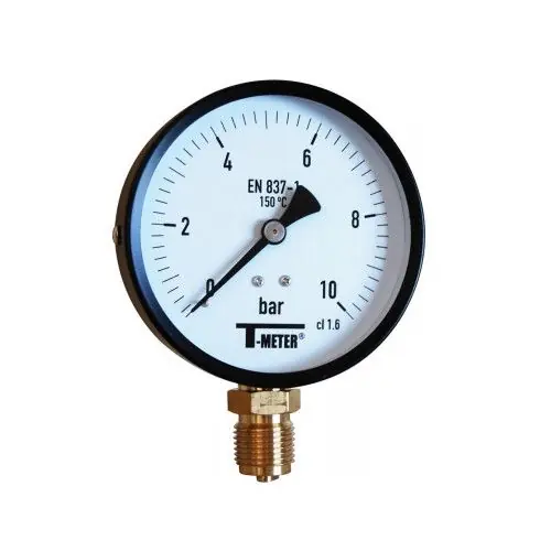 Manomètre Acier à cadran sec RADIAL Mâle 1/2" (15/21) - Ø100 - 0 à 25 bar - Sferaco Top Vente