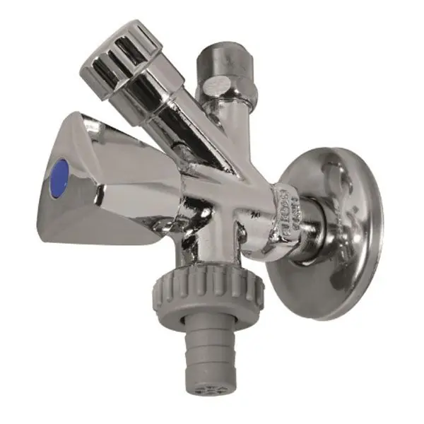 Commander Maintenant Robinet machine à laver laiton chromé équerre combiné M1/2&Prime; (15/21) – sortie M3/4&Prime; (20/27) – Sferaco