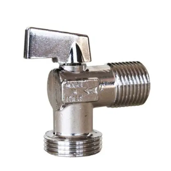 Offre Spéciale Vanne à sphère équerre laiton chromé machine à laver M1/2" (15/21) - sortie M3/4" (20/27) - Sferaco