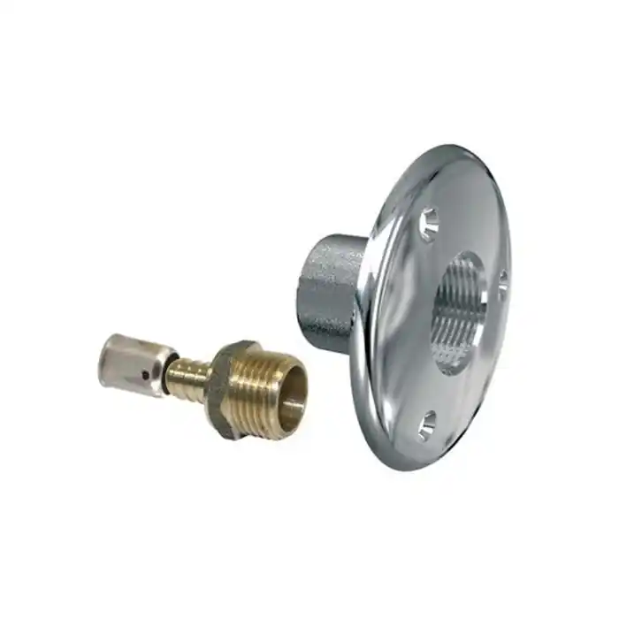 Applique chromée pour robinet de jardin PER à sertir Ø16 – Femelle 1/2&Prime; (15/21) – Watts Marque