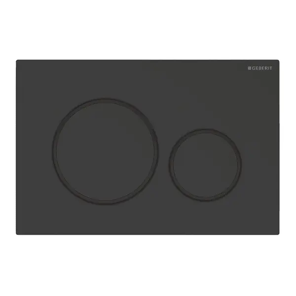 Produit De Marque Plaque de déclenchement noir mat laqué et noir Sigma20 pour rinçage double chasse - Geberit
