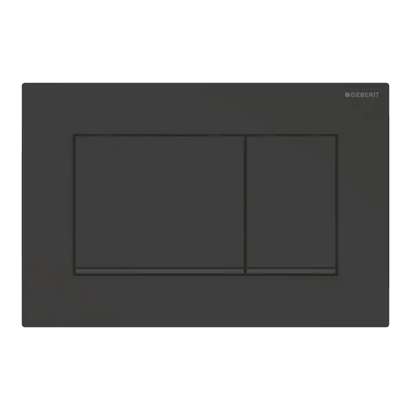 Dernière Chance Plaque de déclenchement noir mat / laqué, noir Sigma30 pour rinçage double chasse - Geberit