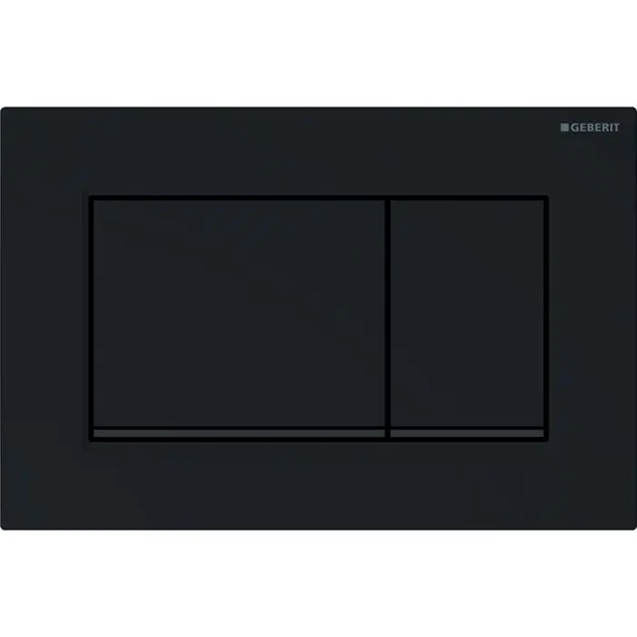Plaque de déclenchement noir Sigma30 pour rinçage double chasse - Geberit Certifié