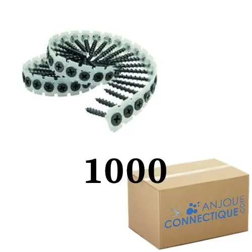 Solde Boîte de 1000 Vis en bande 3.5x25 pour visseuse plaque de plâtre - Flex