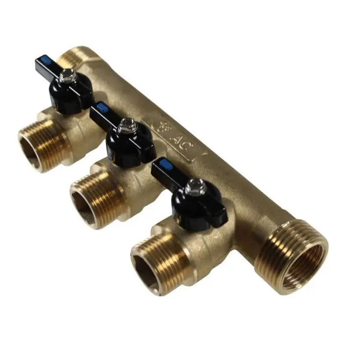 Collecteur Mini-vanne 1" (26/34) - 3 départs Mâle 3/4" (20/27) - Arcanaute Satisfait Ou Remboursé