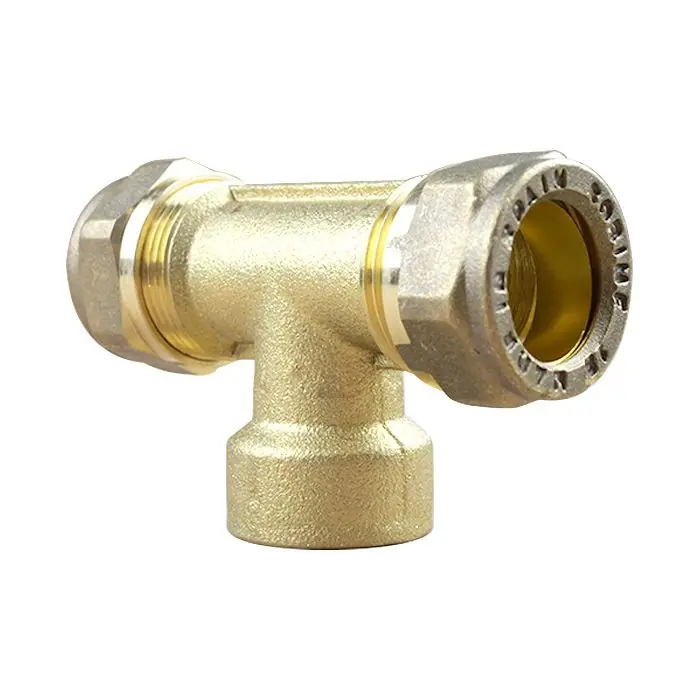 Top Vente Té bicone 1/2" (15/21) Femelle - Cuivre Ø18 - Arcanaute