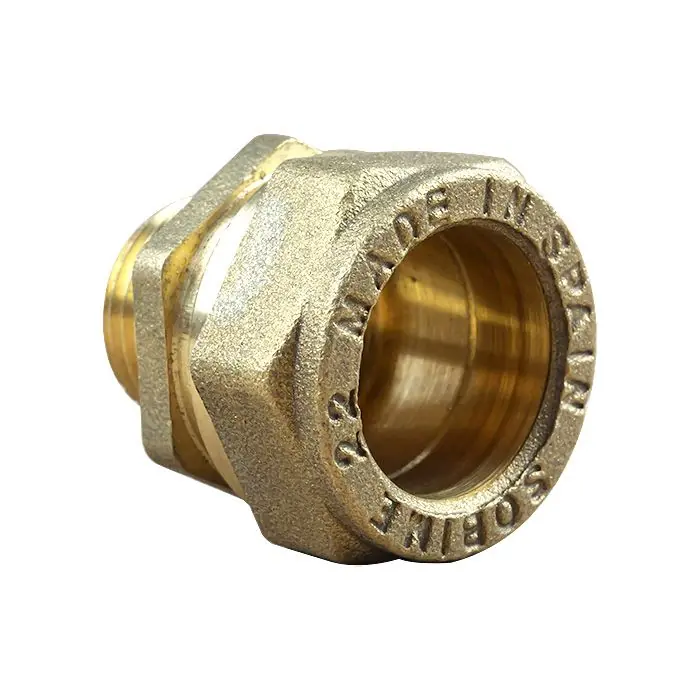Raccord droit Mâle Bicone 1/2&Prime; (15/21) – Cuivre Ø22 – Arcanaute Authentique
