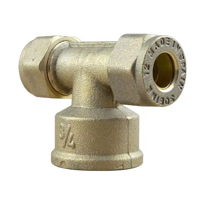Paiement Sécurisé Té bicone 3/4&Prime; (20/27) Femelle – Cuivre Ø12 – Arcanaute