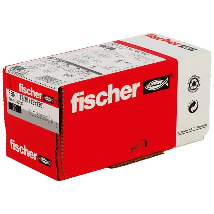 20 goujons d‘ancrage FBN II Ø12 x 124 mm – Fischer Bon Marché
