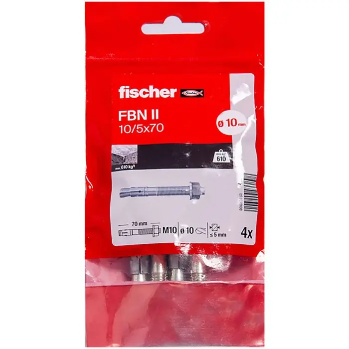 Dernier Modèle 4 goujons d‘ancrage FBN II Ø10 x 71 mm /4B – Fischer