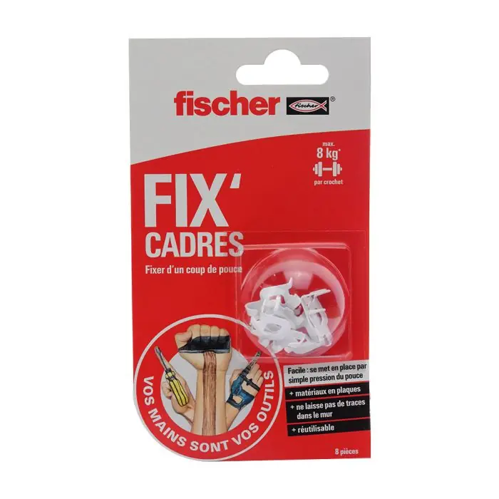 Blister de 8 fix cadres – Fischer Prix Réduit