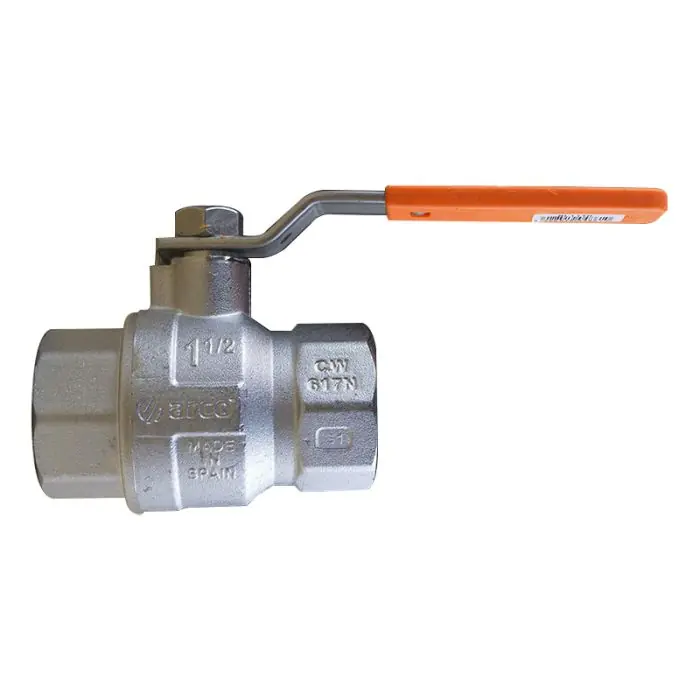 Vanne à sphère laiton Solaire Femelle Femelle 1-1/2" (40/49) poignée inox - PN10 - Arco Top Vente