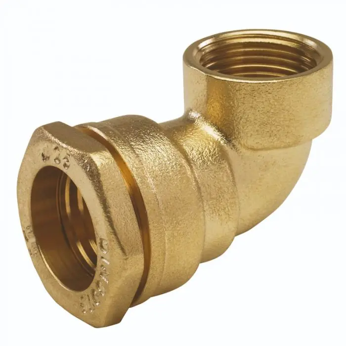 Coude laiton PEHD Ø25 Femelle 3/4&Prime; (20/27) – ACS 16 Bar – Arco Authentique