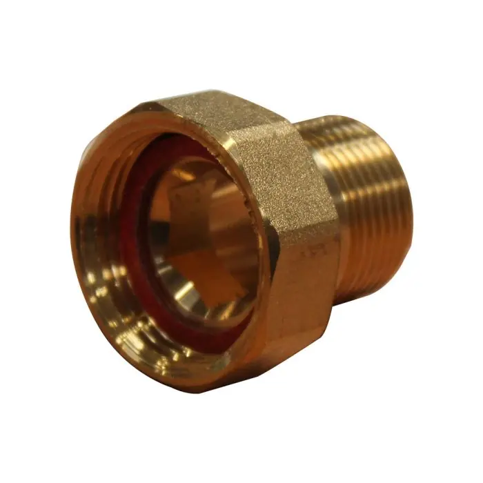 Dernier Modèle Raccord laiton 2 pièces à porter plate femelle écrou libre 1" (26/34) - Mâle 3/4" (20/27) - Thermador