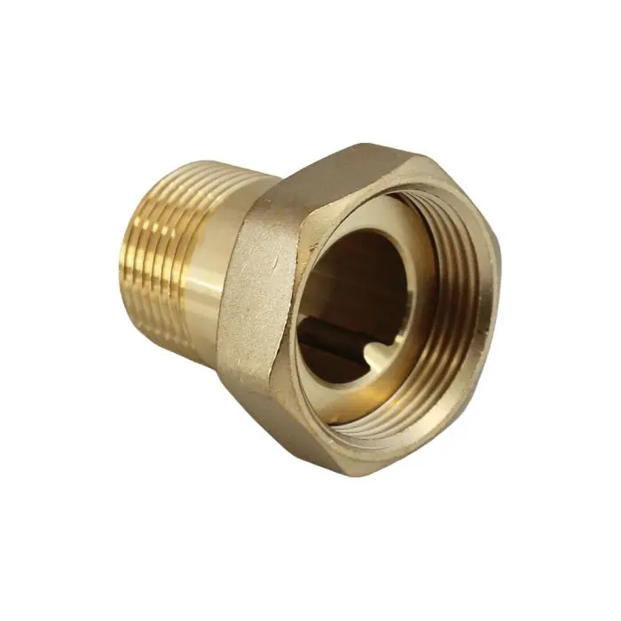 Authentique Raccord laiton 2 pièces à porter plate femelle écrou libre 1-1/4" (33/42) - Mâle 1" (26/34) - Thermador