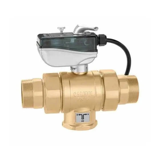Vanne directionnelle grand débit 3 voies Mâle Femelle 1-1/4" (33/42) - Moteur 3 points - Rotation 180° - Thermador Must-Have
