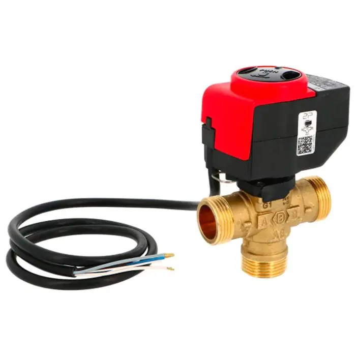 Acheter En Ligne Vanne directionnelle à boisseau cylindrique 3 voies Mâle 1&Prime; (26/34) – Moteur 3 points – Thermador