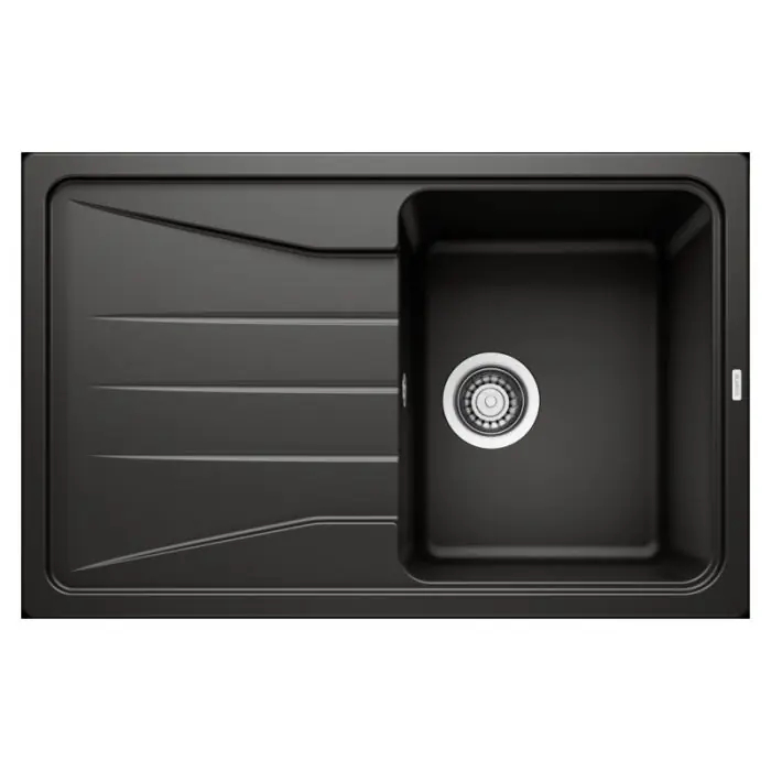 Évier de cuisine Blanco Sona 45 S - Noir - Sous-meuble 45 cm - 780 x 500 x 190 mm - Vidage manuel - Blanco Dernier Modèle
