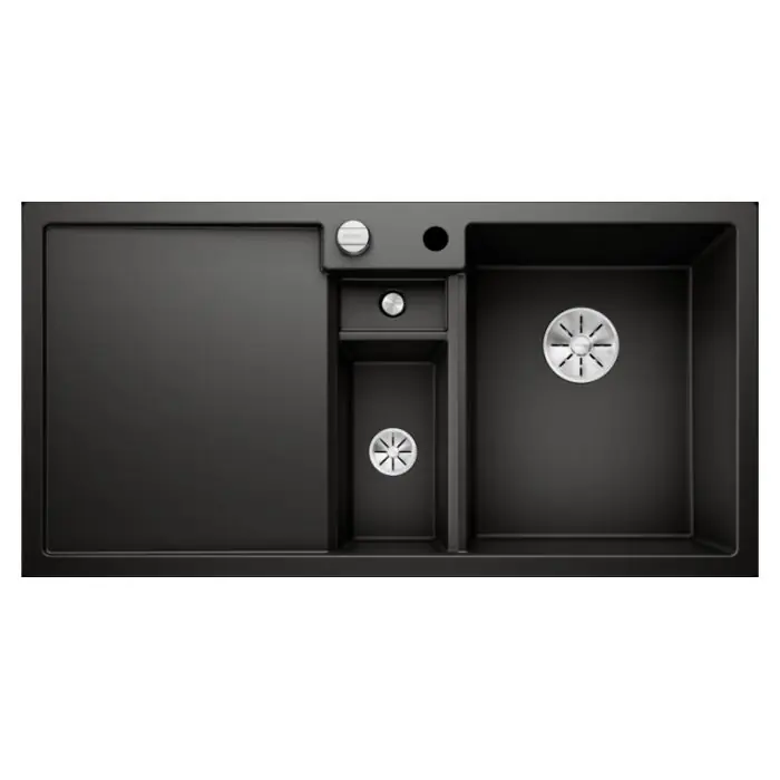 Prix Bas Évier de cuisine Collectis 6S - Noir - sous-meuble 60 cm - L 1000 x l 500 x P 190 mm + Bac de tri - Vidage auto - Blanco