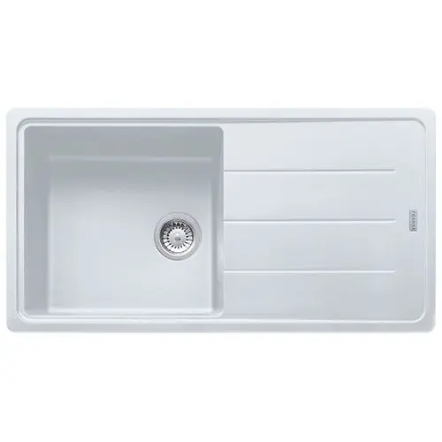 Évier de cuisine Fragranit BFG611-97 - Blanc artic - sous meuble 60 cm - 970 x 500 mm - Franke Jusqu'à Épuisement Des Stocks