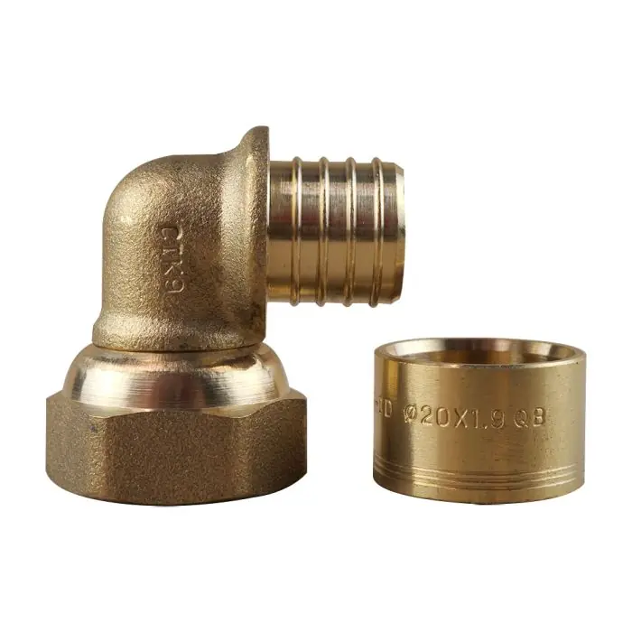 Achat Immédiat Coude PER à glissement Ø20 – Femelle écrou libre 1/2&Prime; (15/21) – IBP Bänninger