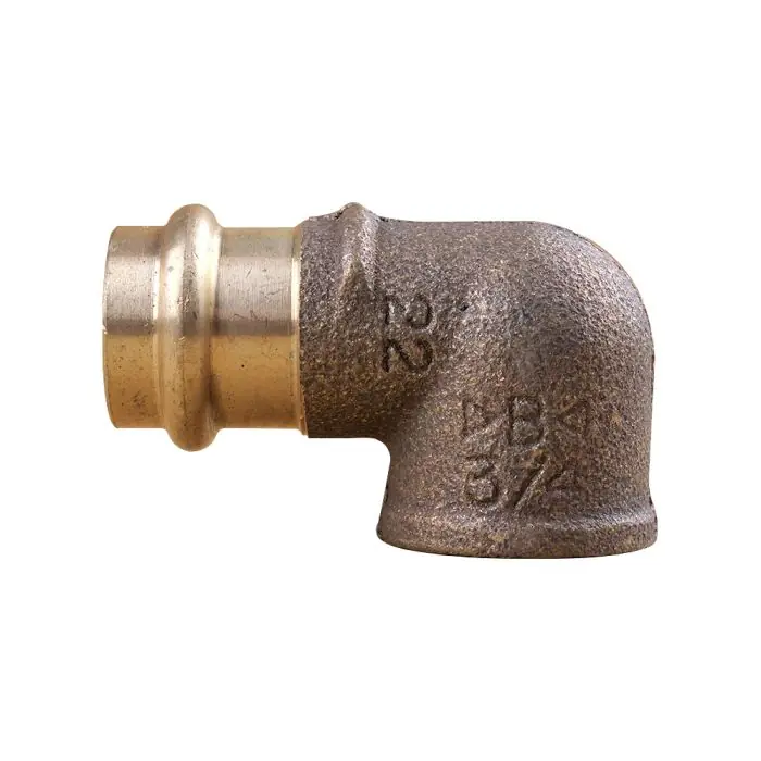 Coude 90° Femelle Femelle laiton à sertir et visser – Ø22 x 3/4&Prime; (20/27) Authentique