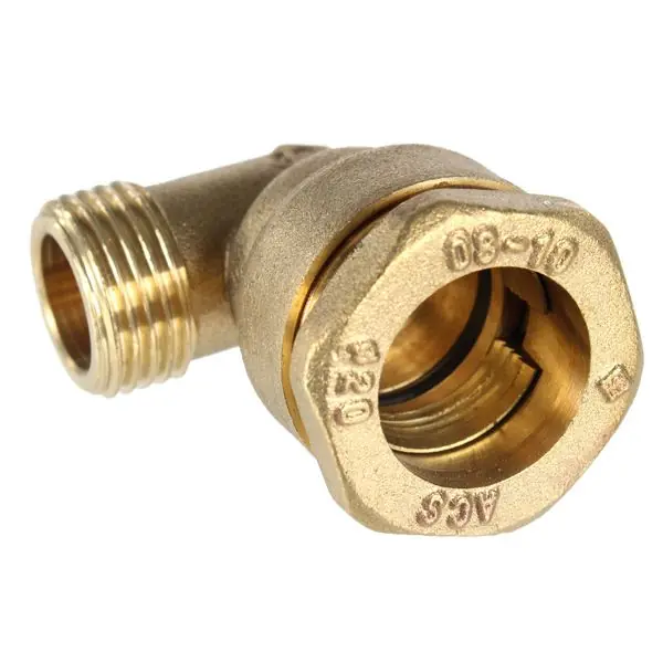 Coude laiton 90° mâle 1/2" (15/21) pour tube PE Ø20 - Somatherm Expédition Rapide