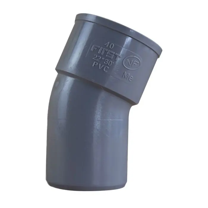 Coude PVC 22°30 Mâle Femelle Ø40 - First Plast Offre Exclusive