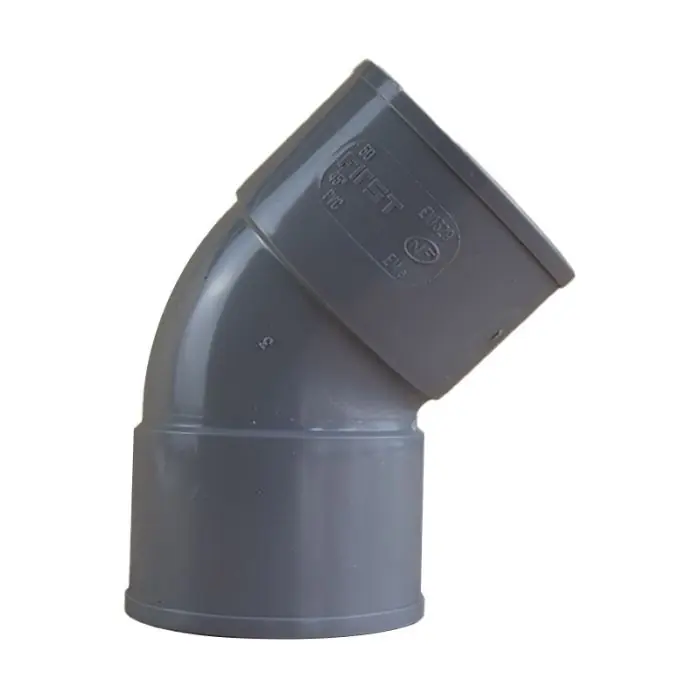 Coude PVC 45° Femelle/Femelle Ø50 - First Plast Authentique