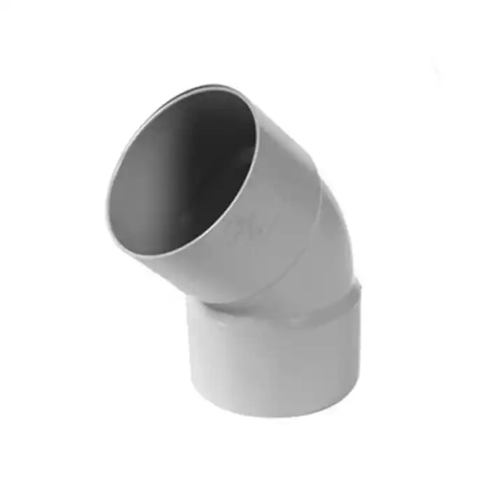 Coude PVC 45° femelle femelle pour tube Ø80 épaisseur 3.2 mm - gris - First Plast Retour Gratuit