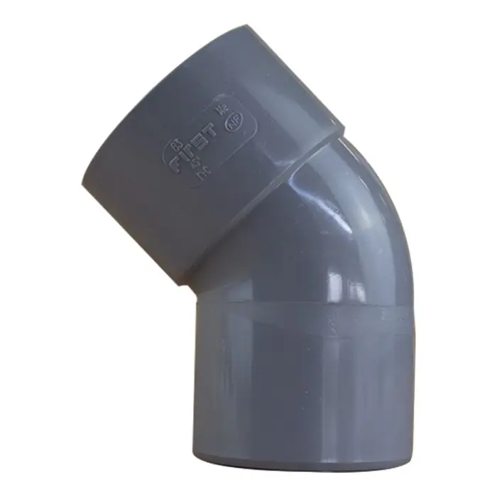 Coude PVC 45° Mâle/Femelle Ø63 - First Plast Affaire À Saisir