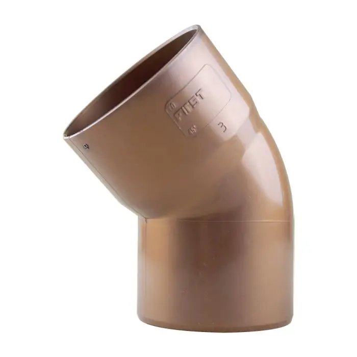 Prix Choc Coude PVC 45° mâle femelle pour tube de descente Ø80 - aspect cuivre - First Plast