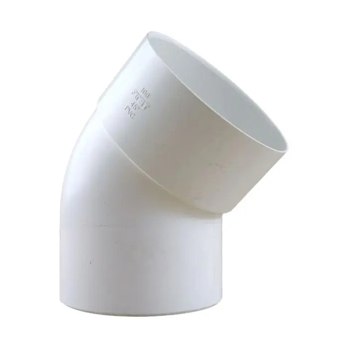 Coude PVC 45° MF pour tube Ø100 épaisseur 2.2mm - blanc - First Plast Commande En Gros