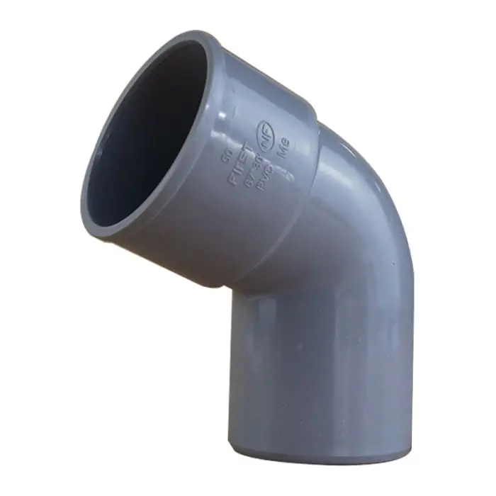 Authentique Coude PVC 67°30 Mâle/Femelle Ø50 - First Plast