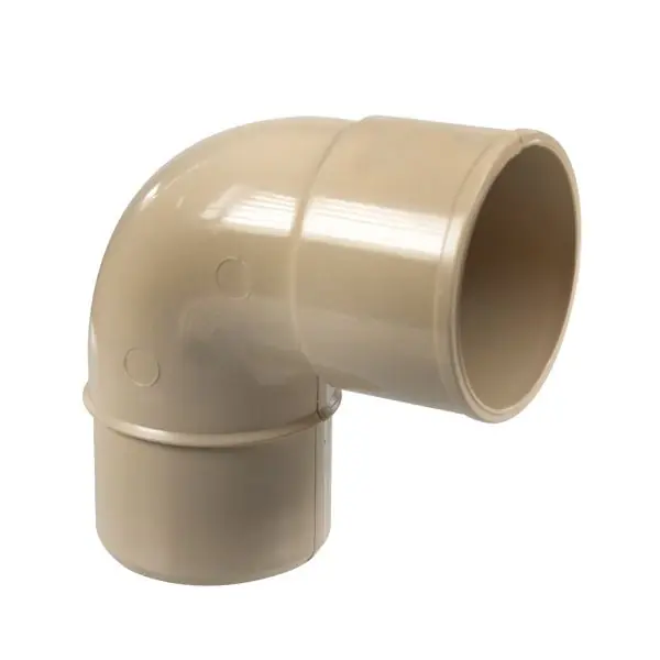 Petit Prix Coude PVC 87°30 mâle femelle pour tube de descente Ø50 - sable - First Plast