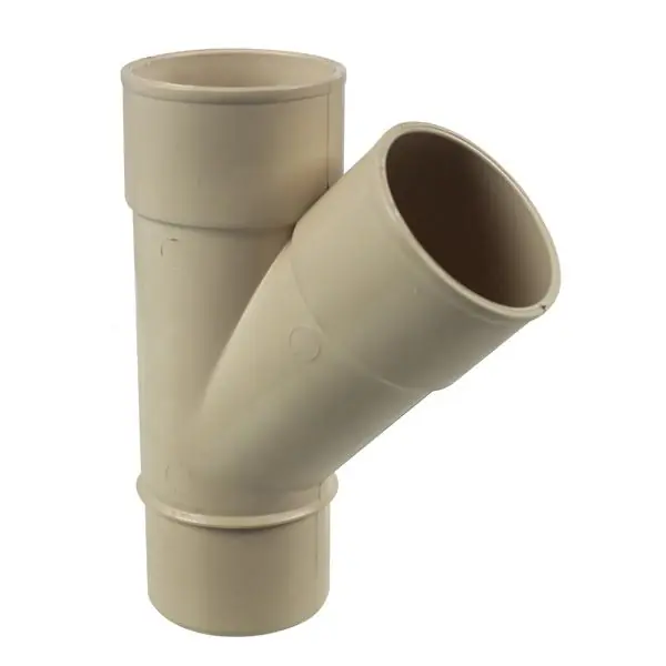 Affaire À Saisir Culotte PVC 45° mâle femelle pour tube de descente Ø50 - sable - First Plast