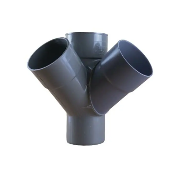 Certifié Culotte PVC double équerre 45° Mâle Femelle Ø100 – First Plast