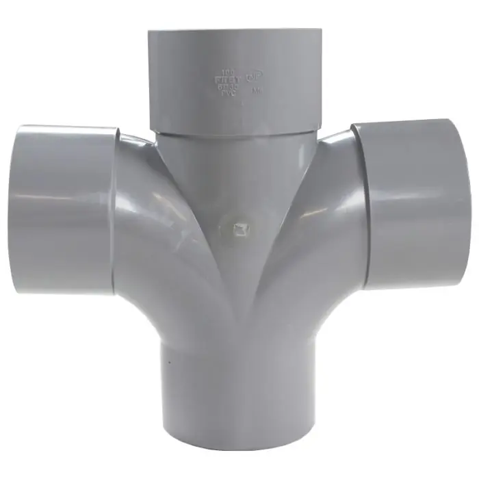 Réduction Culotte PVC double parallèle 87°30 Mâle Femelle Ø100 - First Plast
