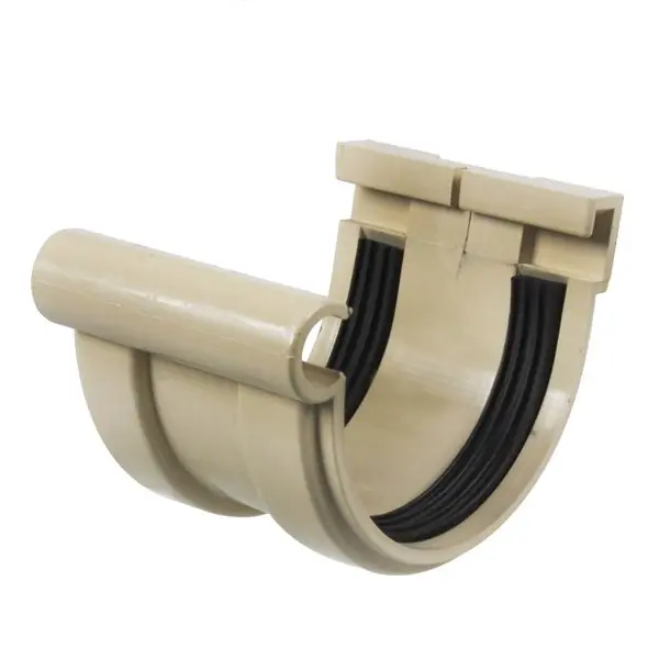 Bon Plan Jonction longue à joint montés PVC 16 demi-ronde - Sable - First Plast