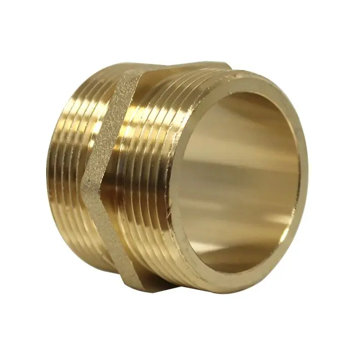 Quantité Limitée Mamelon Laiton Égal mâle/mâle 1"1/2 (40/49) - Joint Plat - Arcanaute