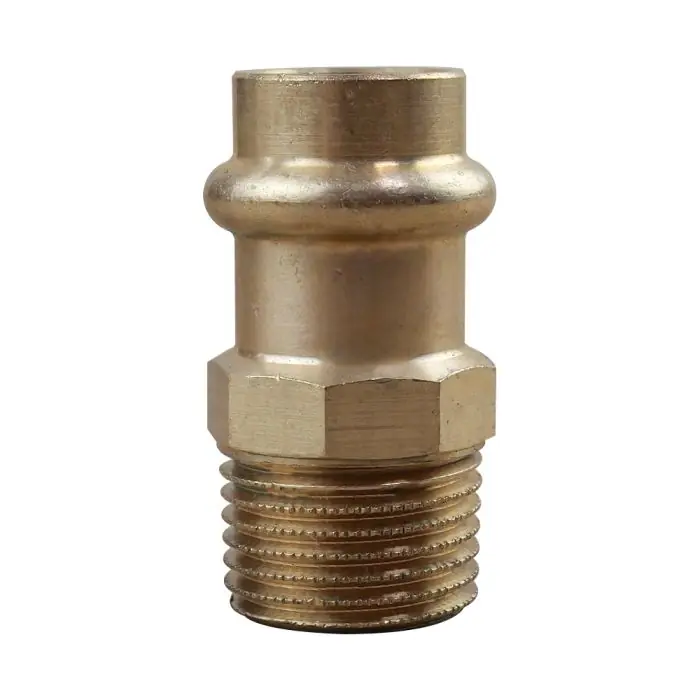 Haute Qualité Mamelon laiton à sertir et visser Femelle Ø15- Mâle 1/2‘‘ (15/21)