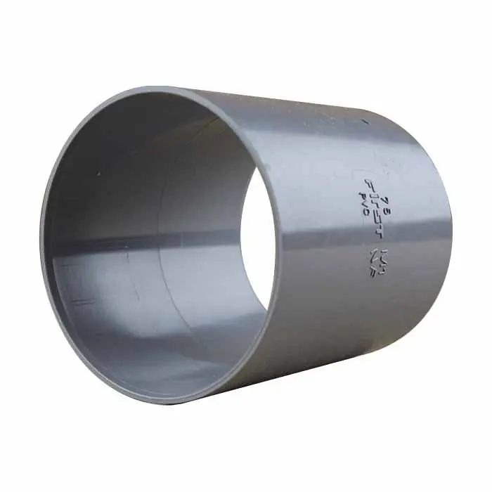 Manchon lisse femelle femelle PVC Ø75 - First Plast Pas Cher