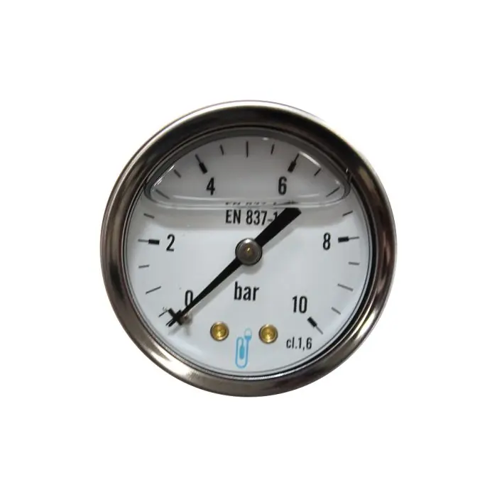 Authentique THERMADOR Manomètre Inox glycérine Axial Mâle 1/4&Prime;-Ø50mm-0 à 10bar