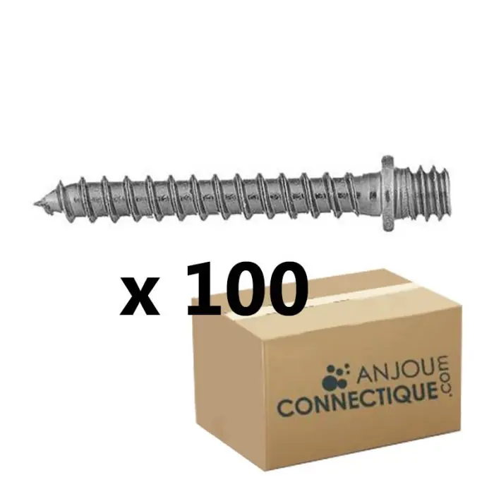 100 pattes à vis bois 7×150 – 7 x 40 mm – Fischer Nouvel Arrivage