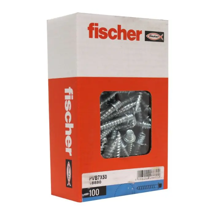 Commande En Gros 100 pattes à vis bois 7x150 - 7 x 50 mm - Fischer