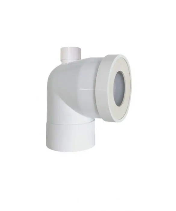 Pipe coudée courte femelle + prise air 100 mm - Regiplast Marque