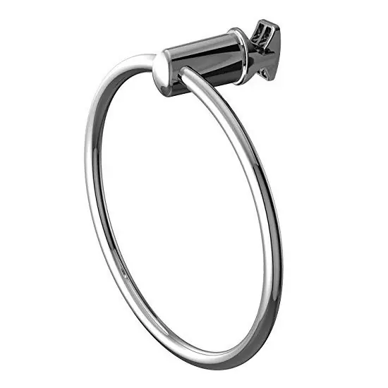 Certifié Porte-serviettes anneau chromé pour radiateur sèche-serviettes tubes ronds