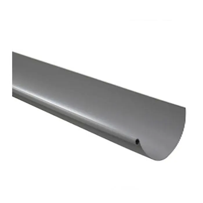 Profilé gouttière PVC 25 demi-ronde en 4 m - gris - First Plast Bon Marché