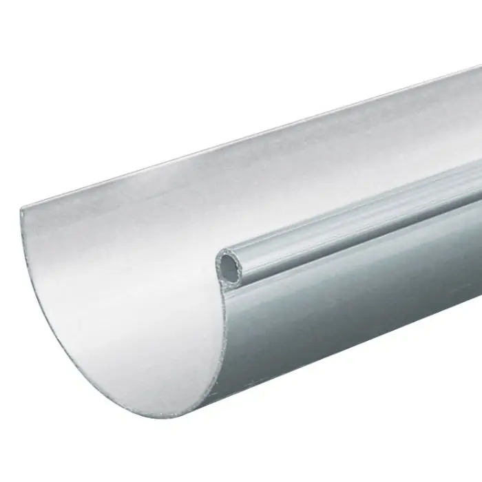 Achat Immédiat Profilé gouttière PVC 33 demi-ronde en 4 m – blanc – First Plast