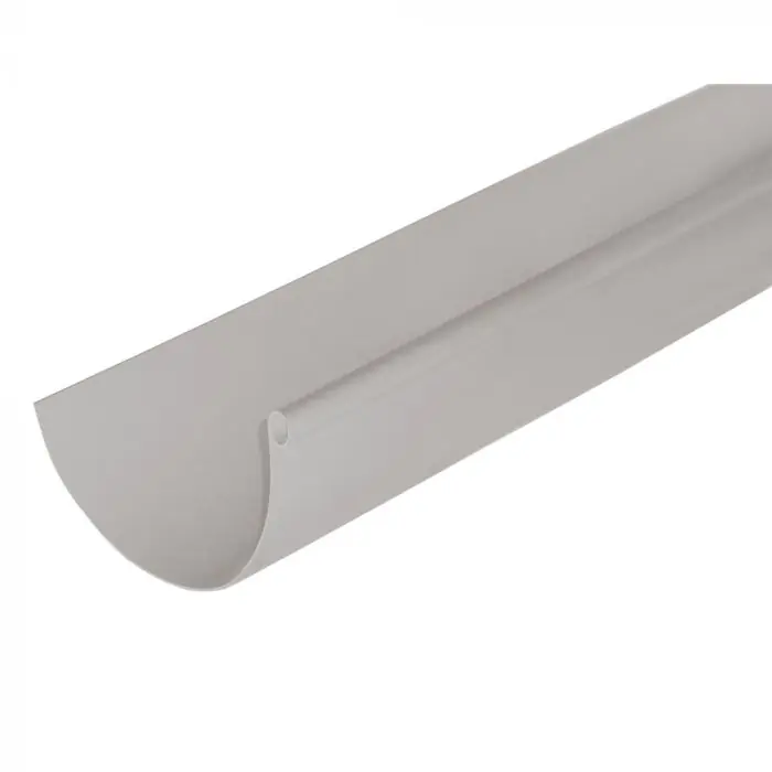 Expédié Aujourd'hui Profilé gouttière PVC 33 demi-ronde en 4 m - gris - First Plast